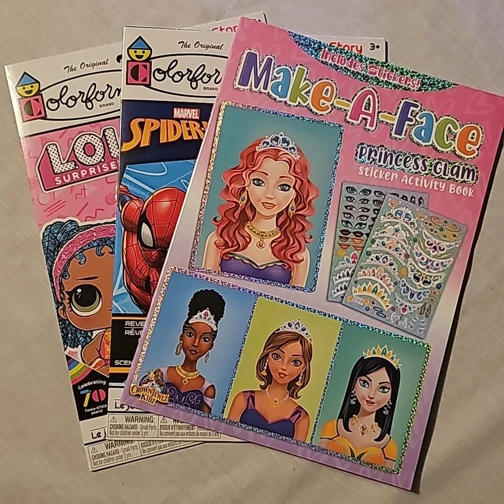 Bundle of 3 kids sticker books nwt